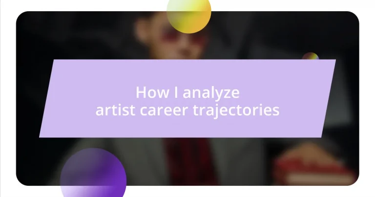 How I analyze artist career trajectories