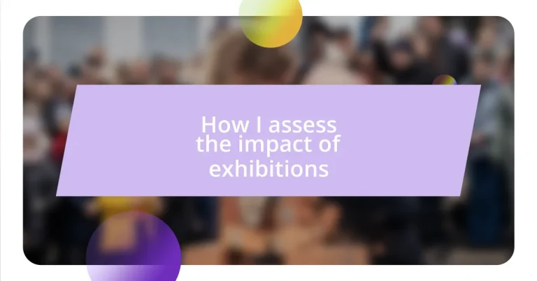 How I assess the impact of exhibitions