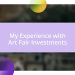 My Experience with Art Fair Investments